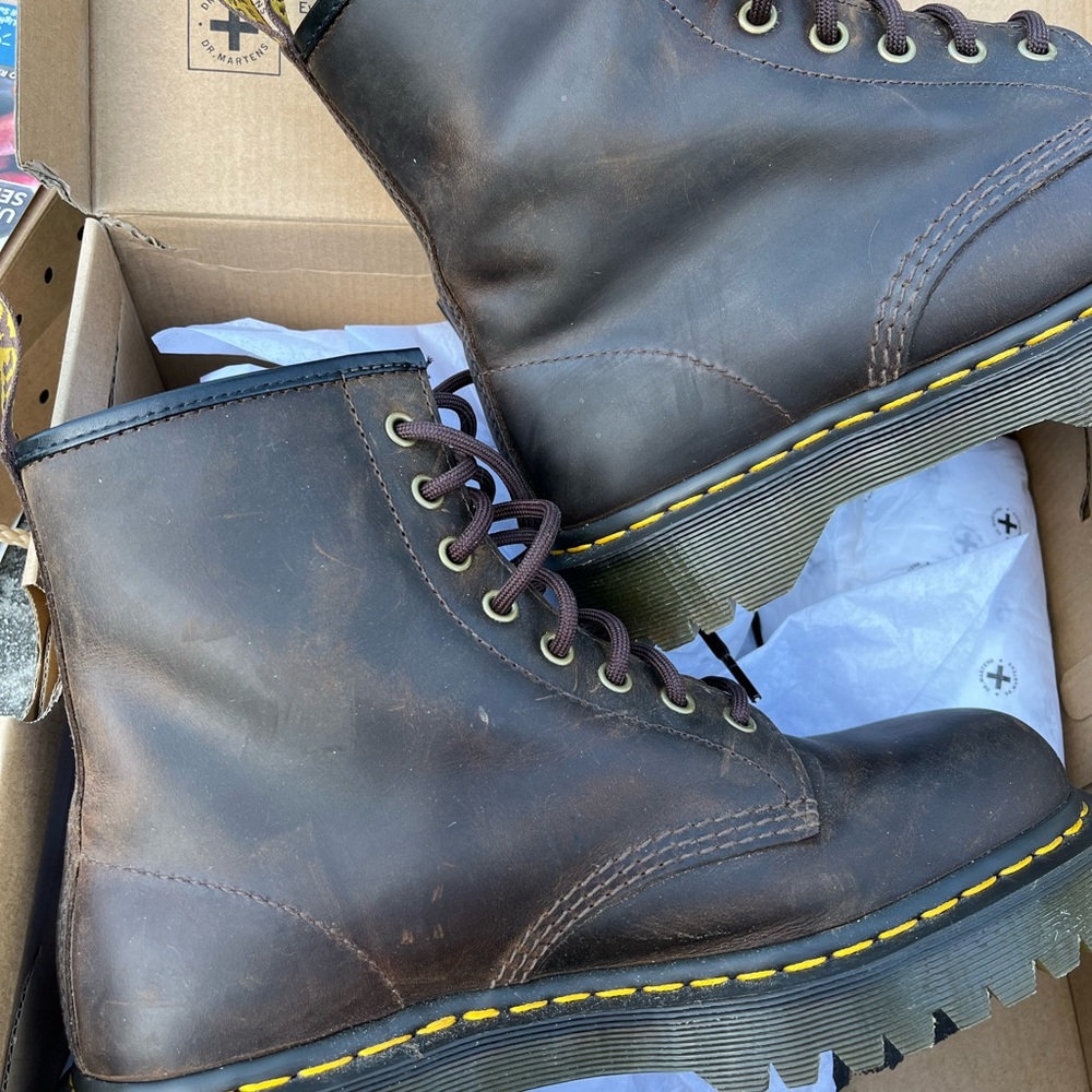 Doc Martens 1460 Bex Crazy Horse Brown. Men’s 9. Women’s 10.
